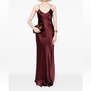 Nili Lotan Burgundy Cami Gown